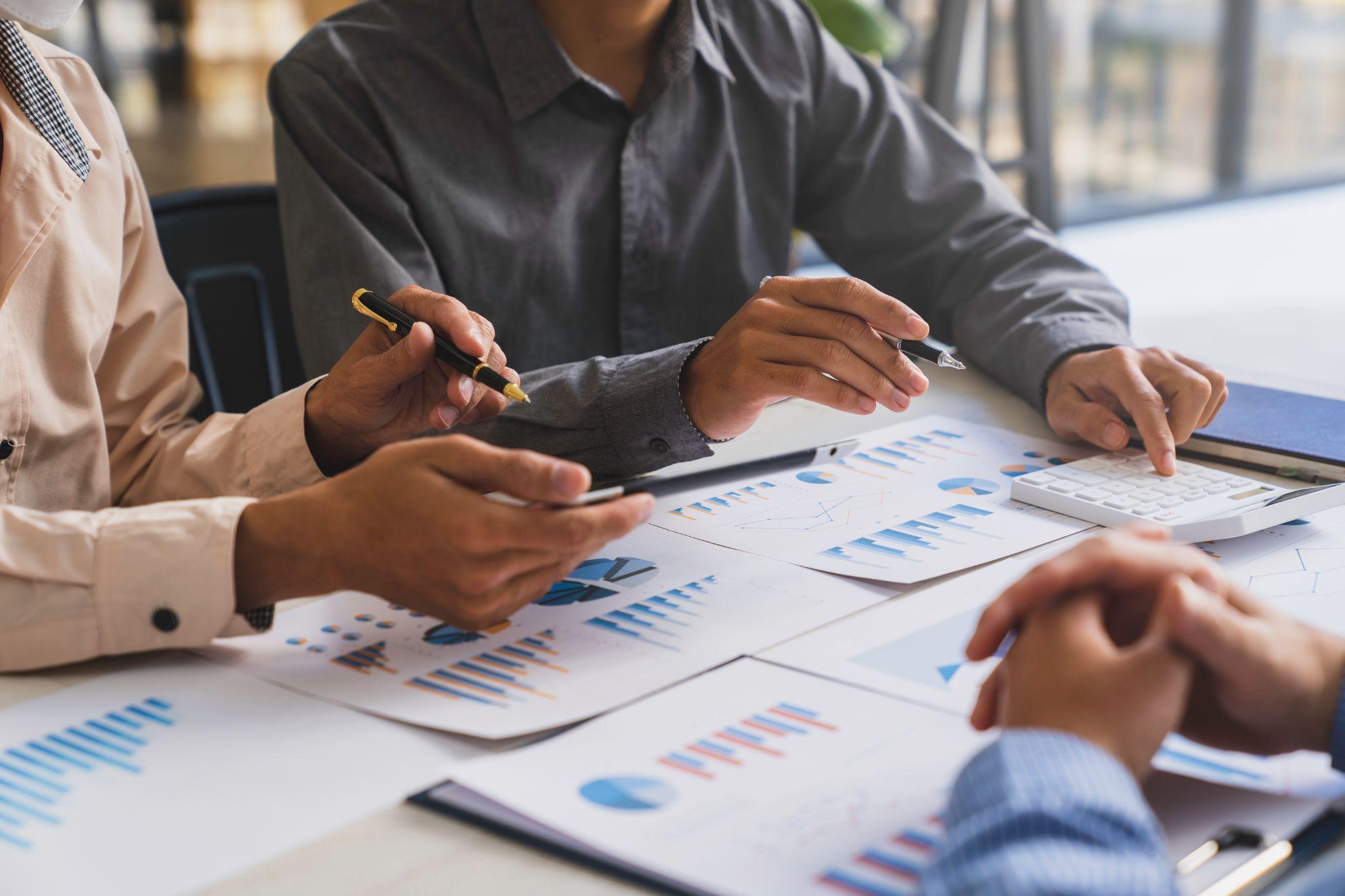 Reviewing law firm financial records.